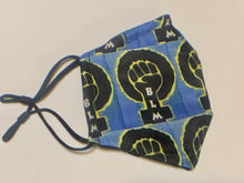 Load image into Gallery viewer, 100% Cotton Handmade Face Mask - BLM Black Power Fist