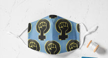 Load image into Gallery viewer, 100% Cotton Handmade Face Mask - BLM Fist