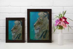 Penny Seven's Art print - Profile of a Lion