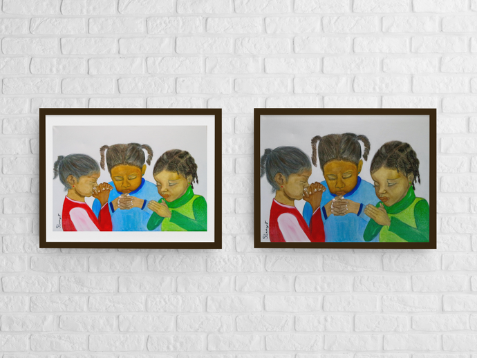 Penny Seven's Art print - Children Praying