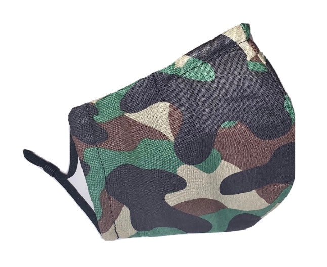 100% Cotton Handmade Face Mask - Army Fatigue