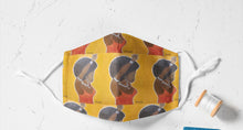 Load image into Gallery viewer, 100% Cotton Handmade Face Mask - Fist Up Orange
